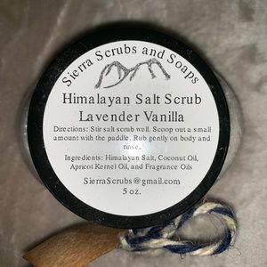 Lavender vanilla himalayan salt scrub
